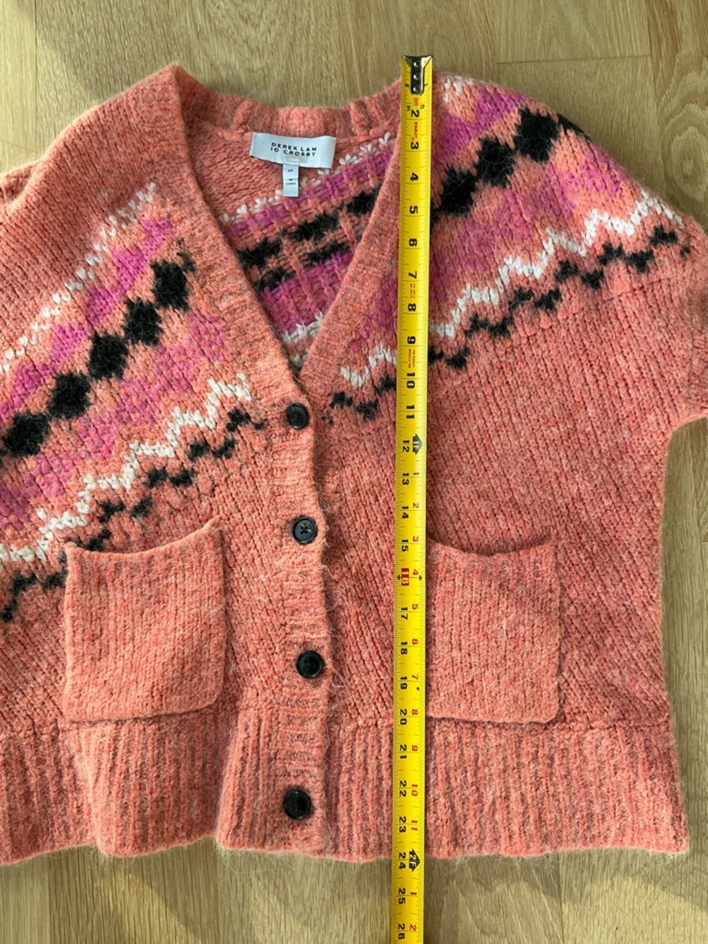 Derek Lam 10 Crosby Orange Cottagecore Alpaca & Wool Blend Cardigan Size Small - Picture 12 of 13